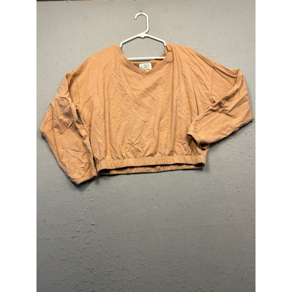 OFFLINE by Aerie Sweatshirt Cotton Blend Tan Brown Medium Womens